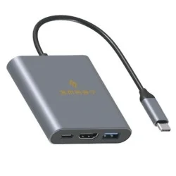 Smart Premium 3 in1 Hub with Cable - Grey